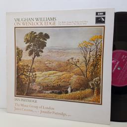 VAUGHAN WILLIAMS on Wenlock Edge. Ian Partridge. HQS1236 12" vinyl LP