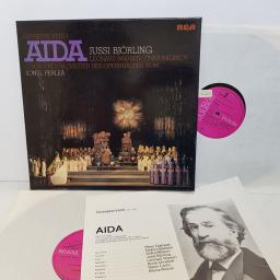 Verdi - Aida - Jussi Bjorling, Leonard Warren, Zinka Milanov, Choir & Orch. Opera House, Roma, Jonel Perlea, RCA Victor VIC 6119 1-3 Mono, Box 3Lp, 1955. 12" vinyl LP