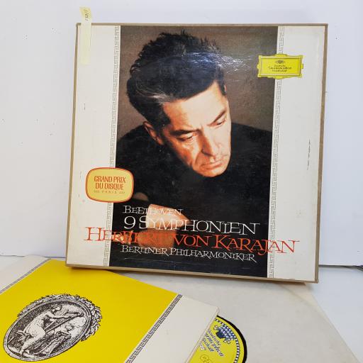 HERBERT VON KARAJAN, BEETHOVEN, BERLINER PHILHARMONIKER - 9 symphonien. SXL109, 9x12"LP