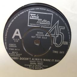DIANA ROSS sorry doesn't always make it right. together. 7 inch vinyl. TMG941