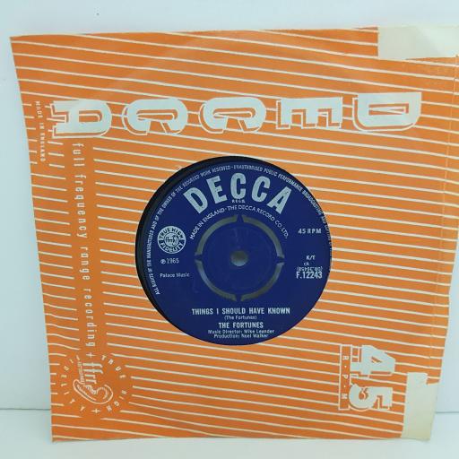 THE FORTUNES here it comes again.things i should have known. 7" VINYL. F12243