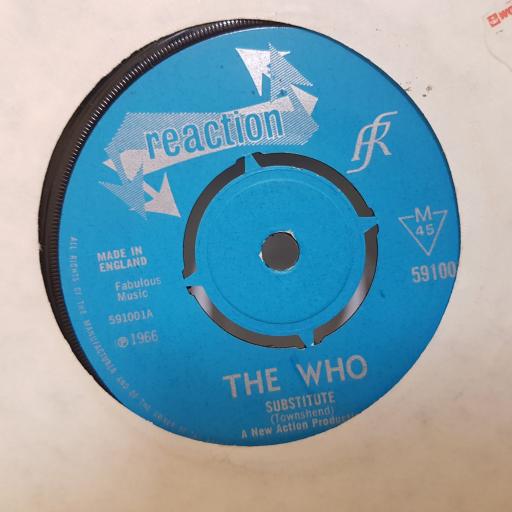 THE WHO Substitute. Waltz for a pig. VINYL 7” SINGLE. 591001