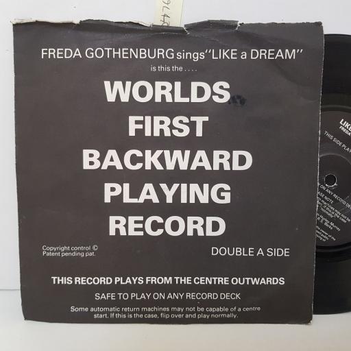 FREDA GOTHENBURG Like a dream. Double A side 7 inch vinyl. GHM1A