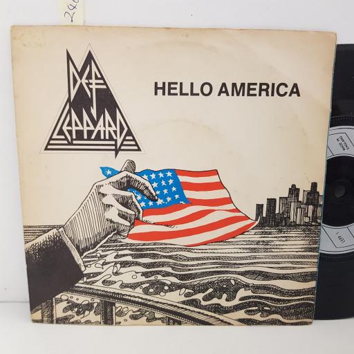 DEF LEPPARD hello America. good morning freedo . 7" VINYL. LEPP1