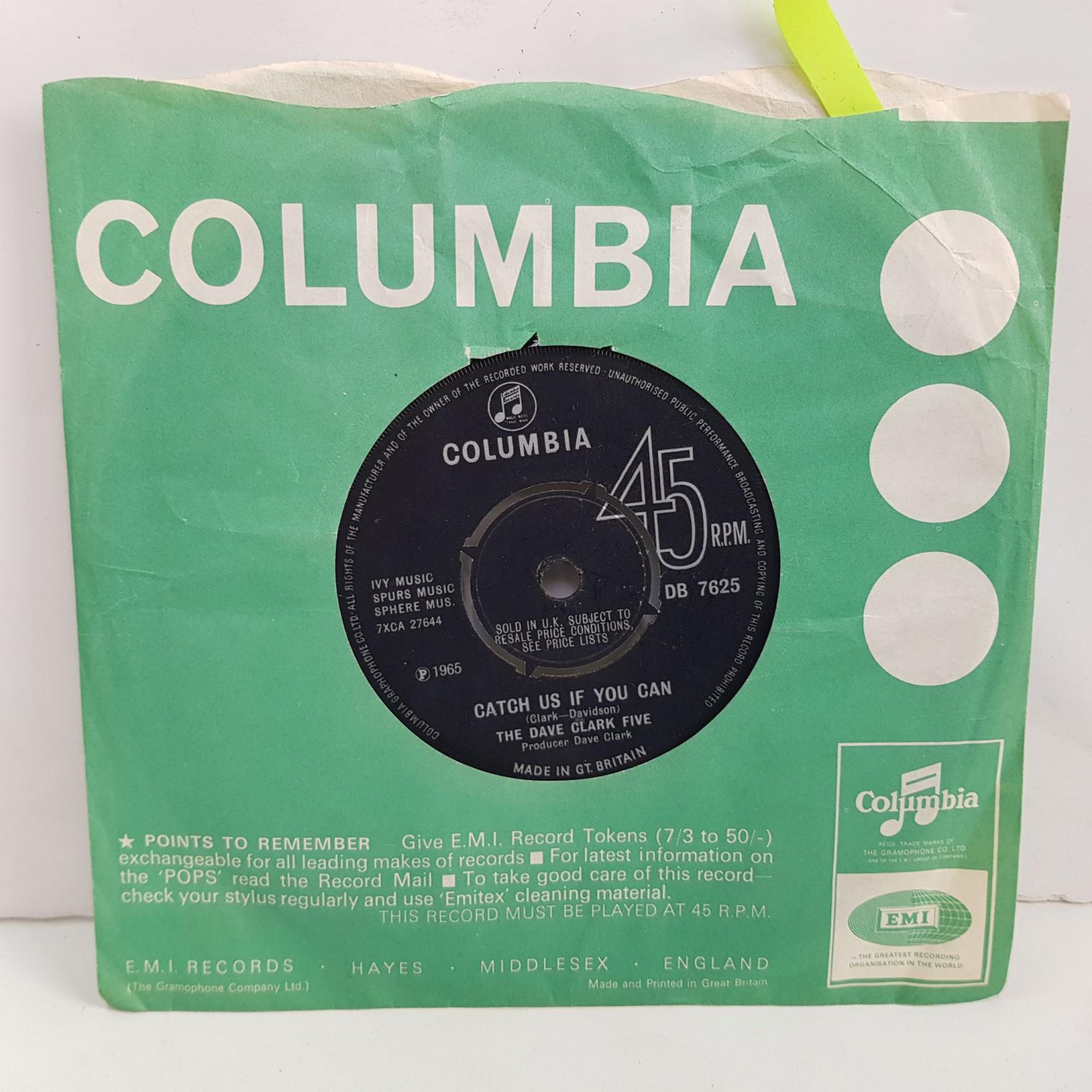 The Dave Clark Five Catch Us If You Can Move On 7 Inch Single Vinyl Db7625