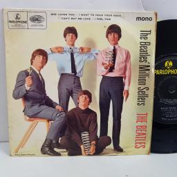 THE BEATLES She loves you, I want to hold your hand, Can't buy me love, I feel fine. 7 inch single vinyl. GEP8946