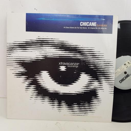 CHICANE SUNSTROKE, disco citizens ON THE TRAIN remix, original mix, WHITE MIX. Vinyl 12 inch single. RZ7570