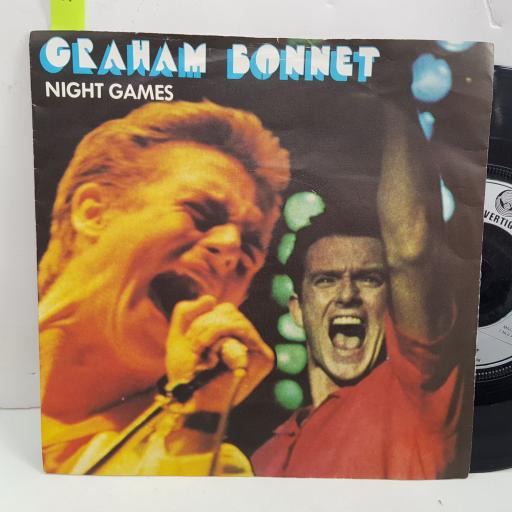 GRAHAM BONNET Night games, Out on the water. 7 inch single vinyl. VER1