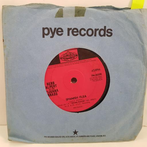 HERB ALPERT AND THE TIJUANA BRASS Spanish flee, Cinco de mayo. 7 inch single vinyl. 7N25335