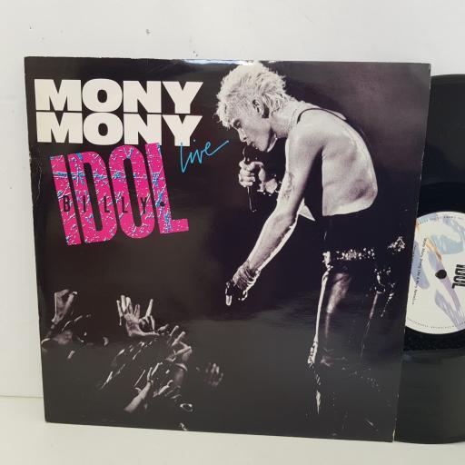BILLY IDOL mony mony live. 3 track 12" vinyl SINGLE. IDOLX11
