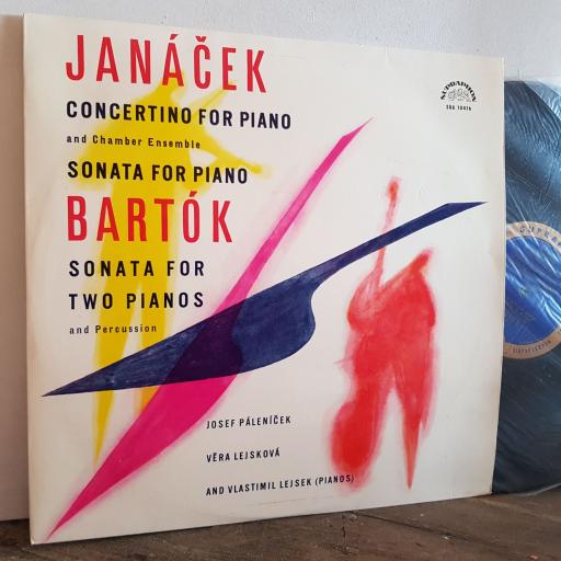 Janácek, Bartók. Concertino For Piano And Chamber Ensemble, Sonata For Piano, Sonata For Two Pianos And Percussion. 12" vinyl LP. SUA 10416