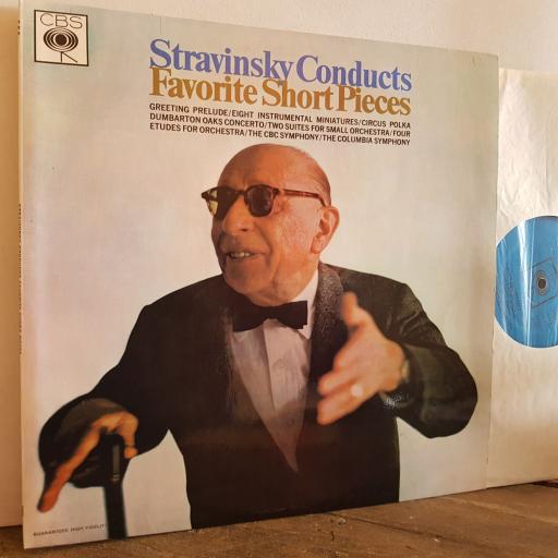 Stravinsky. Stravinsky Conducts Favorite Short Pieces. 12" vinyl LP. MONO BRG 72299