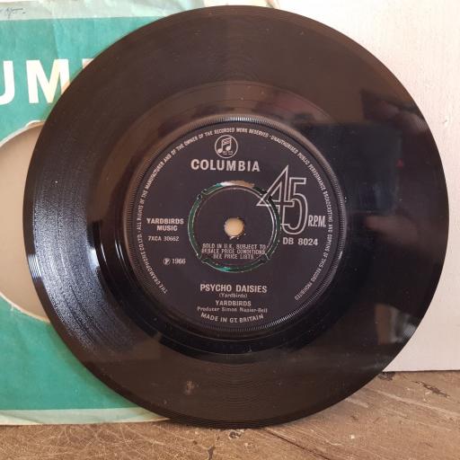 Yardbirds PSYCHO DAISIES. HAPPENINGS TEN YEARS TIME AGO. 7" vinyl SINGLE. DB8024