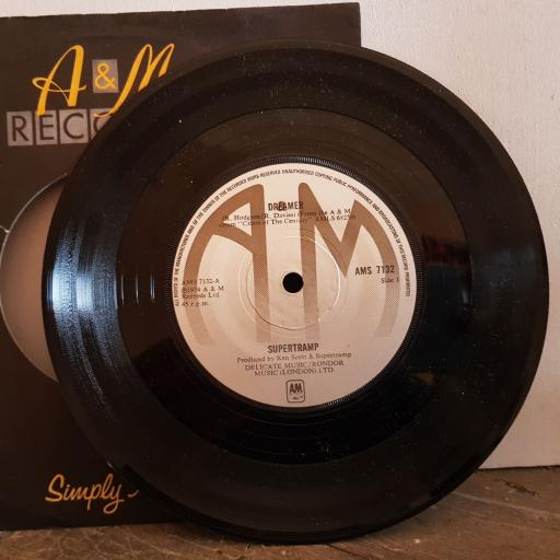 SUPERTRAMP dreamer. bloody well right. 7" vinyl SINGLE. AMS7132