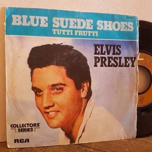 ELVIS PRESLEY blue suede shoes. tutti frutti. 7" vinyl SINGLE. PB1107
