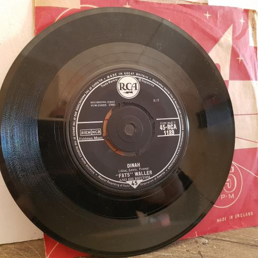 FATS WALLER Dinah. when somebody thinks you're wonderful. 7" vinyl SINGLE. 45RCA1189