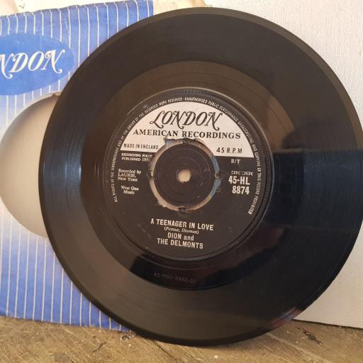 DION and THE DELMONTS a teenager in love. I've cried before. 7" vinyl SINGLE. 45HL8874