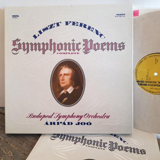 Liszt, Budapest Symphony Orchestra conducted by Arpad Joo. Symphonic Poems (Complete). 12" vinyl LP BOX SET. SLPD 12677-82