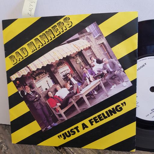 BAD MANNERS just a feeling. Suicide. 7 vinyl SINGLE. MAG187