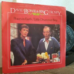 DAVID BOWIE and BING CROSBY peace on earth. little drummer boy. 7" vinyl SINGLE. BOW12