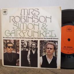 SIMON and GARFUNKLE mrs robinson. 7" vinyl 4 TRACK EP SINGLE. EP6400