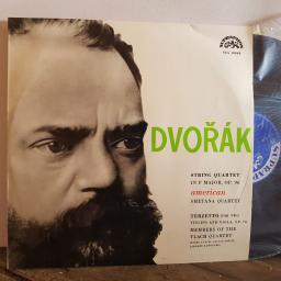 Dvorák. Smetana Quartet, Members Of The Vlach Quartet. String Quartett in F Major, Op. 96. Terzetto For Two violins And Viola, Op. 74. 12" vinyl LP. SUA 10048