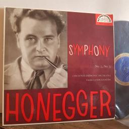 HONEGGER symphony No.2, No.3. Czech Philharmonic Orchestra. SERGE BAUDO. 12" vinyl LP. SUA10143