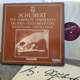 Franz Schubert Wolfgang Sawallisch Staatreggaepelle Dresden. Sämtliche Sinfonien. The Complete Symphonies. 12" vinyl LP BOX SET. SC71AX500