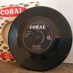 JACKIE WILSON I am the man. alone at last. 7" vinyl SINGLE. 45Q72412