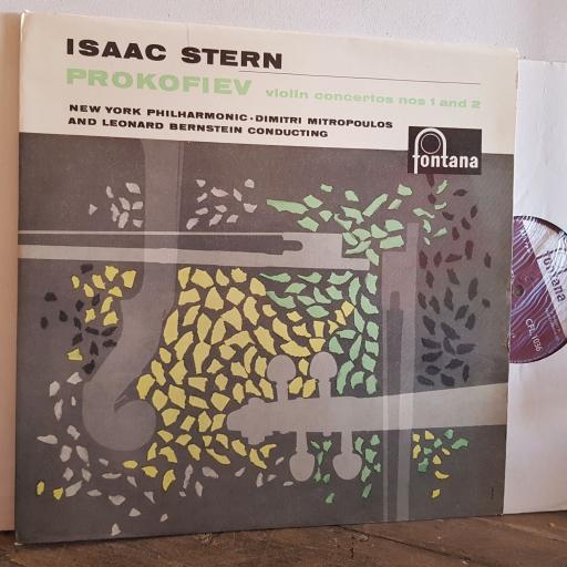 Isaac Stern, Prokofieff, New York Philharmonic, Dimitri Mitropoulos And Leonard Bernstein. Violin Concertos Nos 1 And 2. 12" vinyl LP. MONO CFL 1036