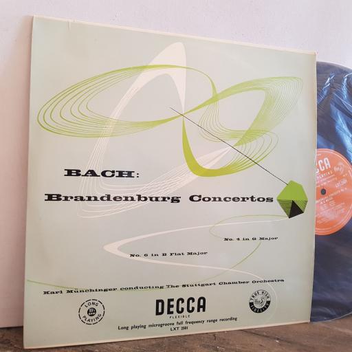 Bach. Karl Münchinger. Brandenburg Concertos No. 4 In G Major. No. 6 In B Flat Major. 12" vinyl LP BOX SET. LXT 2501