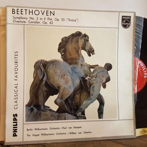 Beethoven, Berlin Philharmonic Orchestra. Paul van Kempen, The Hague Philharmonic Orchestra. Willem Van Otterloo. Symphony No. 3 In E Flat, Op. 55 "Eroica" Overture: Coriolan, Op. 62. 12" vinyl LP. GBL5514