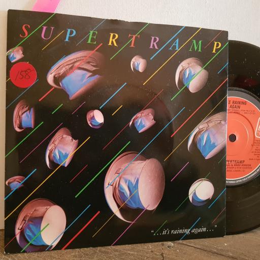 SUPERTRAMP it's raining again. Bonnie. 7" vinyl SINGLE. AMS8255