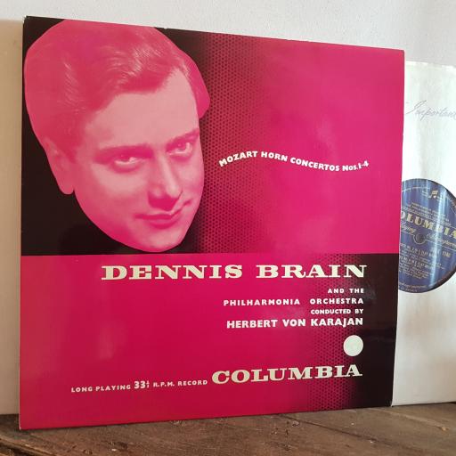 Mozart. Dennis Brain And The Philharmonia Orchestra Conducted By Herbert von Karajan ?– Horn Concertos Nos. 1-4. 12" vinyl LP. 33CX 1140
