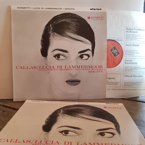 Callas. The Philharmonia Orchestra and Chorus. Tullio Serafin. Lucia Di Lammermoor. 2 X 12" vinyl LP. SAX 2316-17