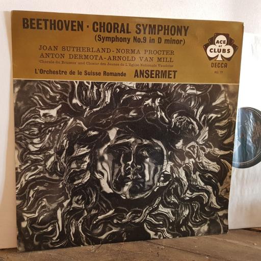 BEETHOVEN. CHORAL SYMPHONY No.9. JOAN SUTHERLAND. ANSERMET ACL77