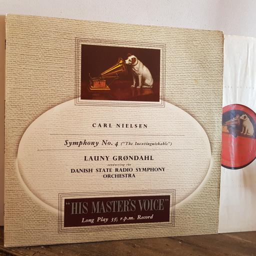 Carl Nielsen, Launy Grøndahl, The Danish State Radio Symphony Orchestra. Symphony No. 4 "The Inextinguishable". 12" vinyl LP. MONO ALP1010