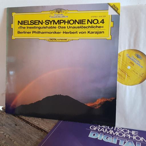 Nielsen. Berliner Philharmoniker. Herbert Von Karajan. Symphonie No. 4 The Inextinguishable. Das Unauslöschliche. 12" vinyl LP. 2532 029