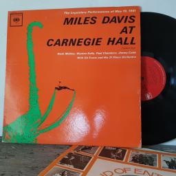 MILES DAVIS At carnegie hall, 12" vinyl LP. CL1812
