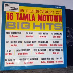 A collection of 16 tamla motown hits. SUPREMES, MARVIN GAYE, MARY WELLS, STEVIE WONDER ETC 12" vinyl LP compilation. TML11001