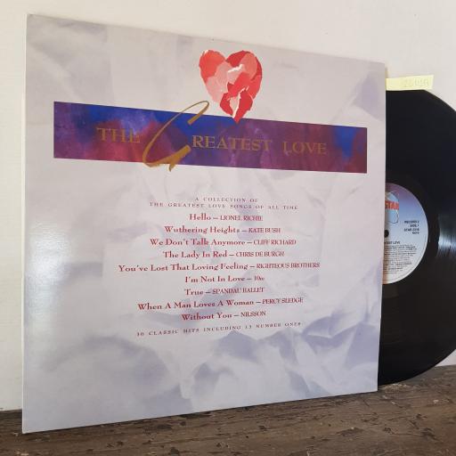 The greatest love, 2X 12" vinyl LP. KATE BUSH, NILSSON, FOREIGNER, INCLUDES 13 NUMBE ONES. STAR2316