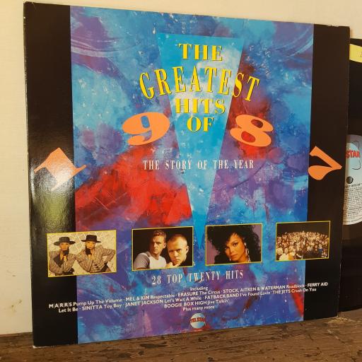 The greatest hits of 1987, THE STORY OF THE YEAR, 28 TOP TWENTY HITS, 2X 12" vinyl LP compilation. STAR2309