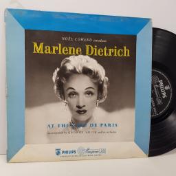 MARLENE DIETRICH At the cafe de paris, 10" vinyl LP. BBR8006