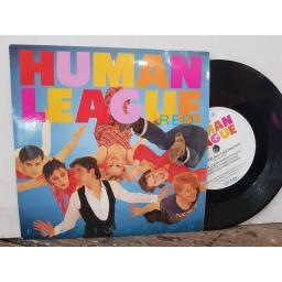 HUMAN LEAGUE red. Fascination. Total panic. 7" VINYL SINGLE. VS569