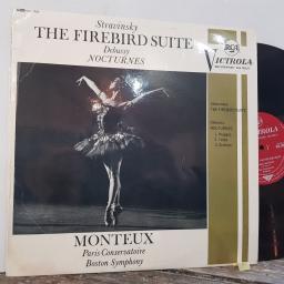 1st MONO PRESS 1957. STRAVINSKY, DEBUSSY, MONTEUX, PARIS CONSERVATOIRE ORCHESTRA, BOSTON SYMPHONY Firebird / nocturnes, 12" vinyl LP. VIC1027