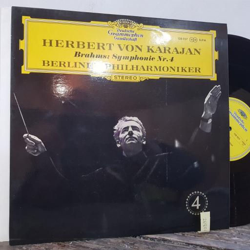 BRAHMS - HERBERT VON KARAJAN, BERLINER PHILHARMONIKER Symphonie nr.4, 12" vinyl LP. 138927.
