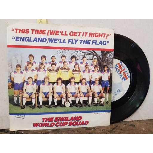 THE ENGLAND WORLD CUP SQUAD. this time we'll get it right. 7" VINYL SINGLE. ER1