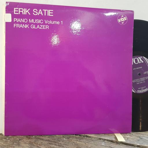ERIC SATIE, FRANK GLAZER Piano music volume 1, 12" vinyl LP. STGBY633.