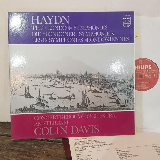 HAYDN, SIR COLIN DAVIS, CONCERTGEBOUW CHAMBER ORCHESTRA The "london" symphonies, 6x 12" vinyl LP. 6725010.