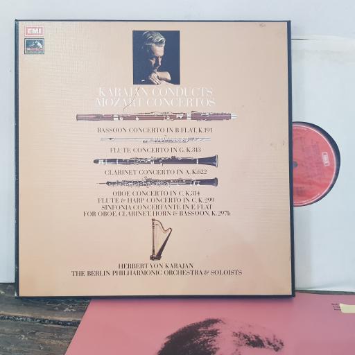 MOZART - KARAJAN CONDUCTS BERLIN PHILHARMONIC ORCHESTRA Mozart concertos, 3x 12" vinyl LP. SLS817.